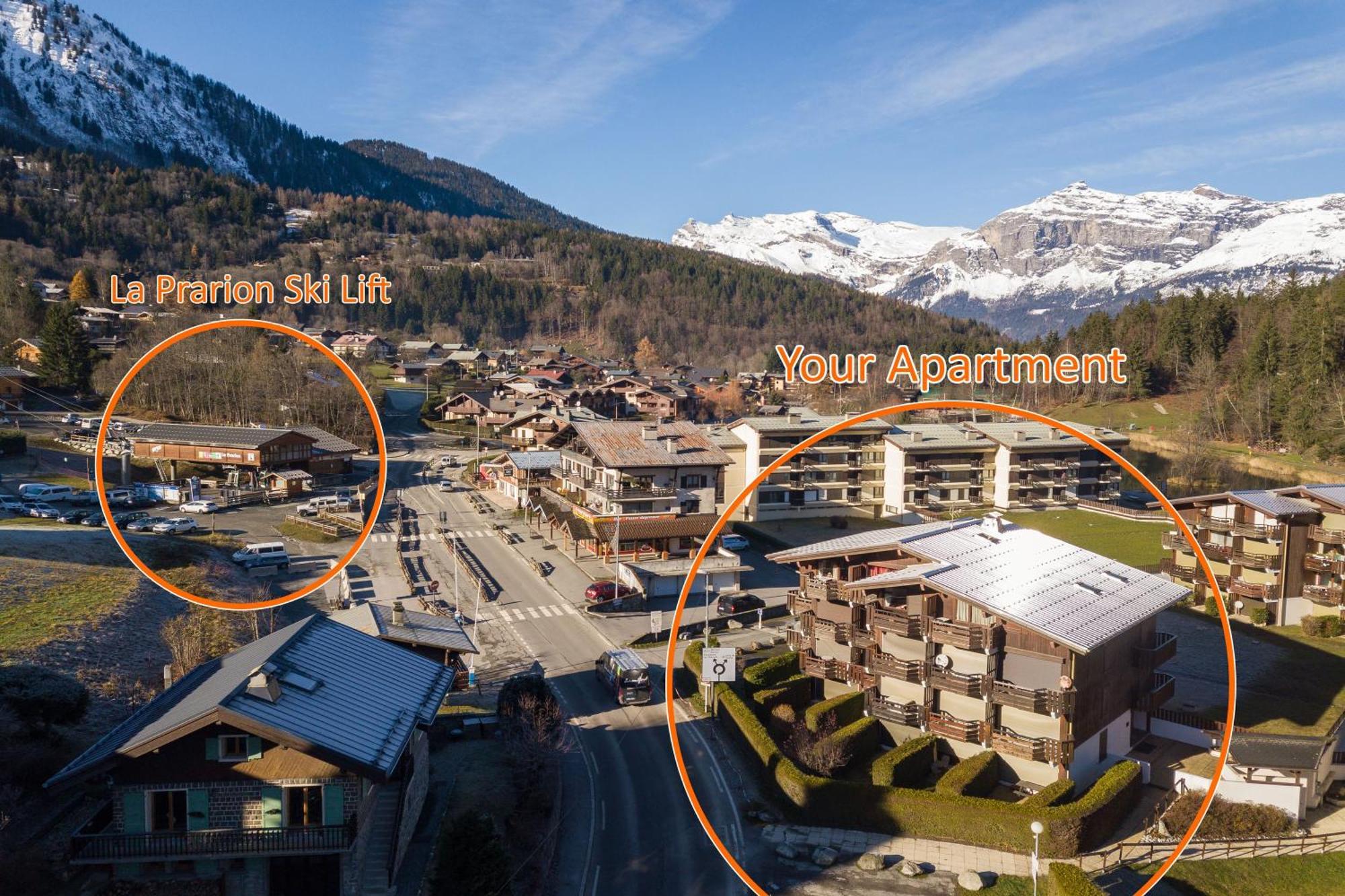 Residence Le Prarion 24A Ski In- Ski Out - Happy Rentals Les Houches Eksteriør billede